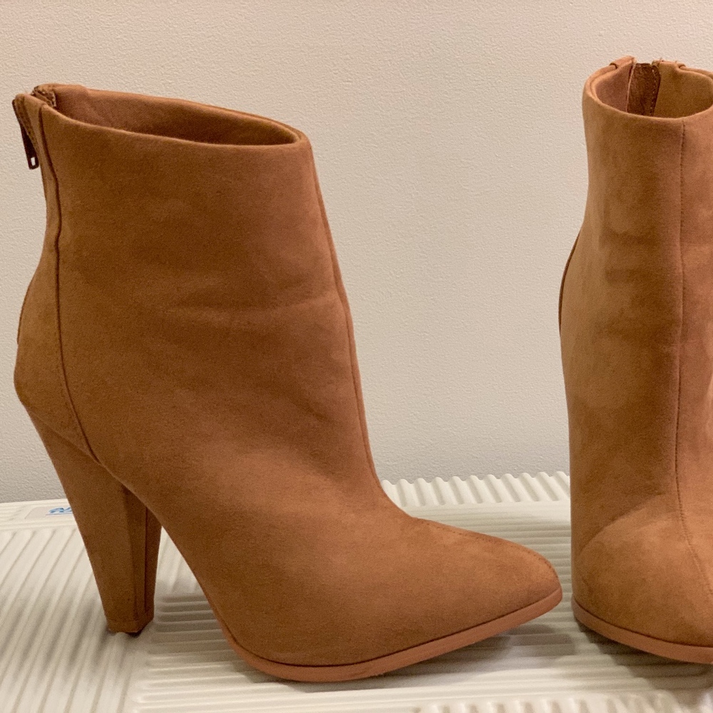 3/$20  Forever 21 Posh Faux Suede Boots in Brown